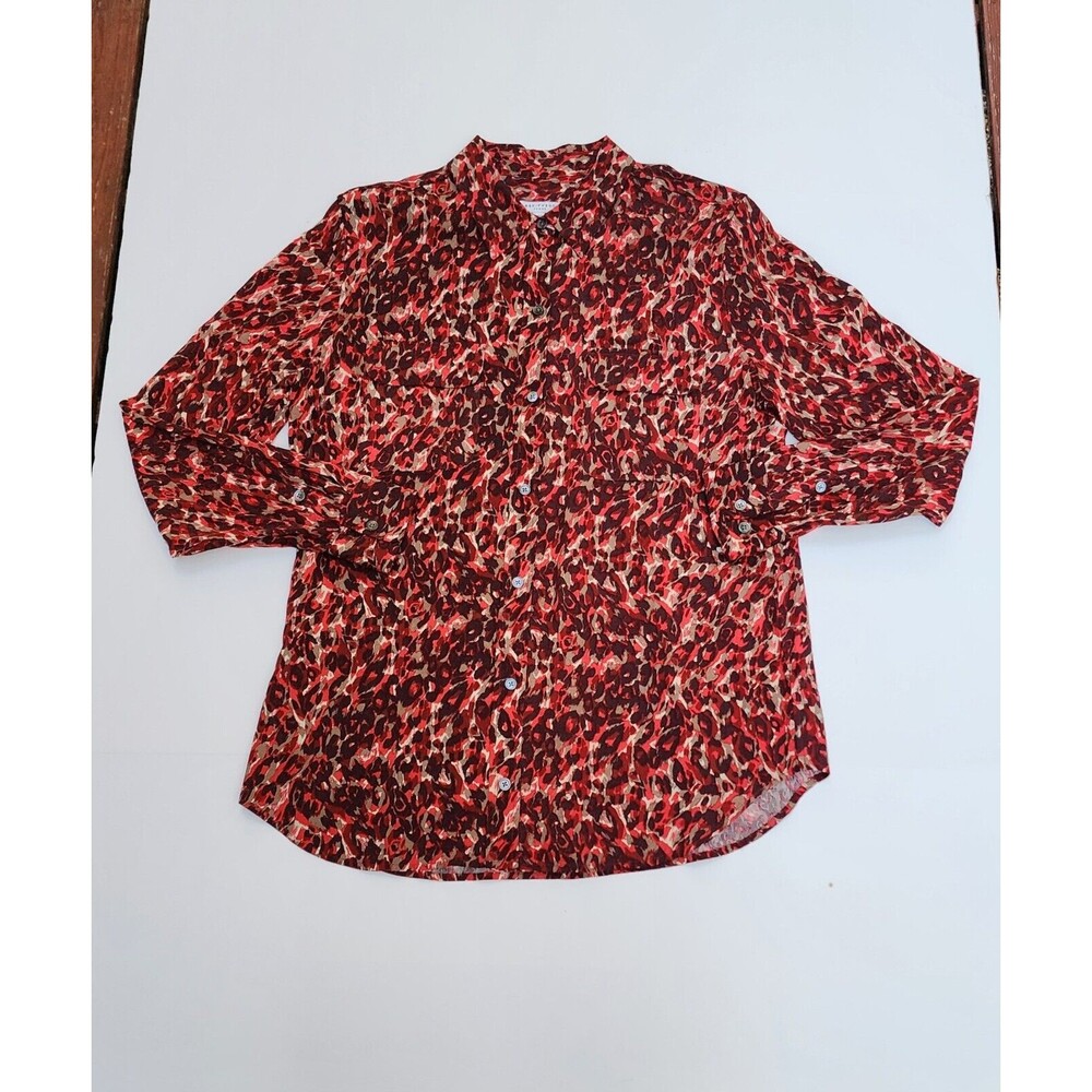 Equipment Red and Black Blouse - Picture 4 of 12